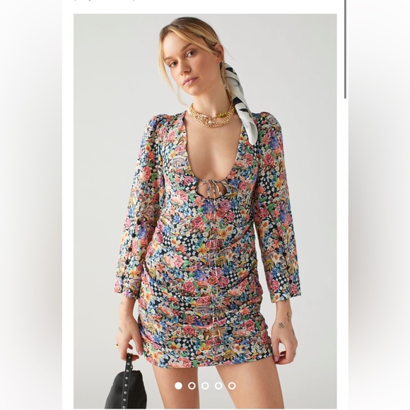 For Love & Lemons June Checkered Mini Dress small - Picture 1 of 12